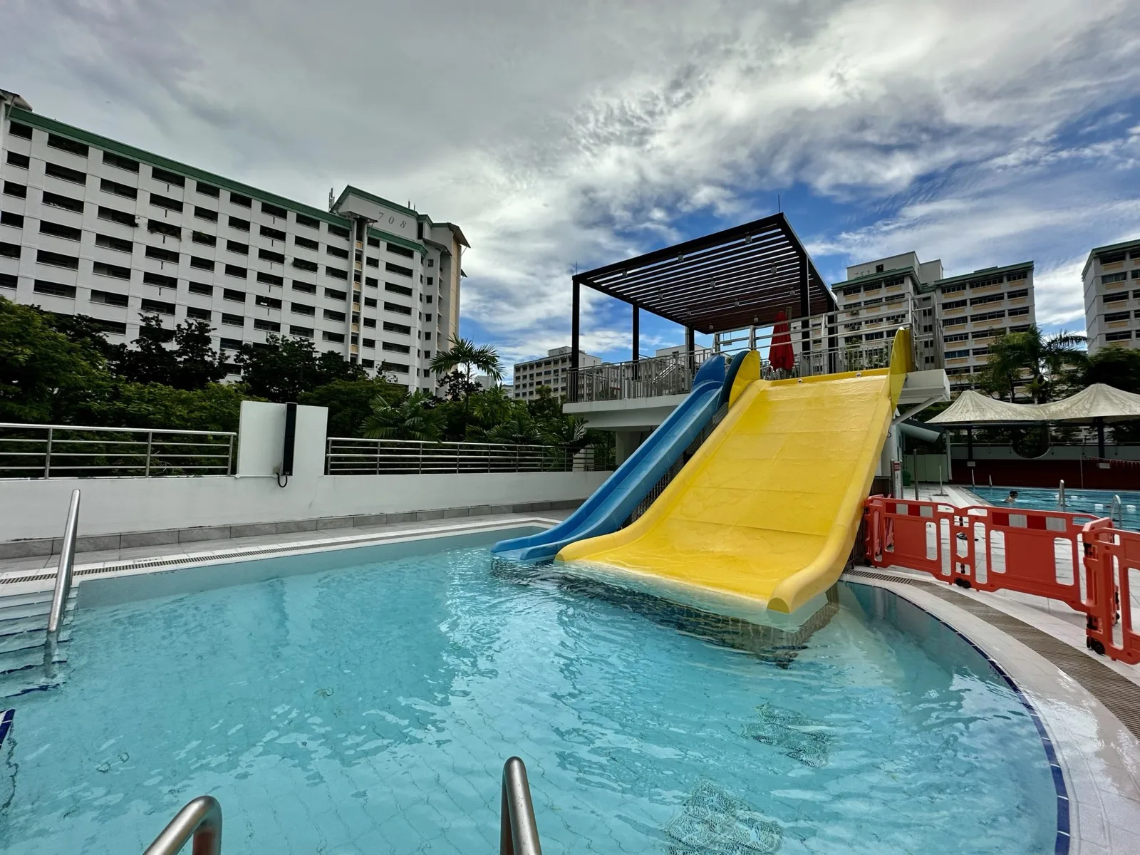 Water slides and lazy river at Choa Chu Kang Swimming Complex